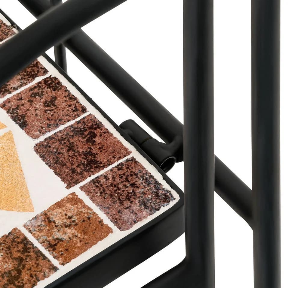 Kamelio Pflanzentreppe Mosaikregal Braun/Beige/Schwarz Metall - Bild 5