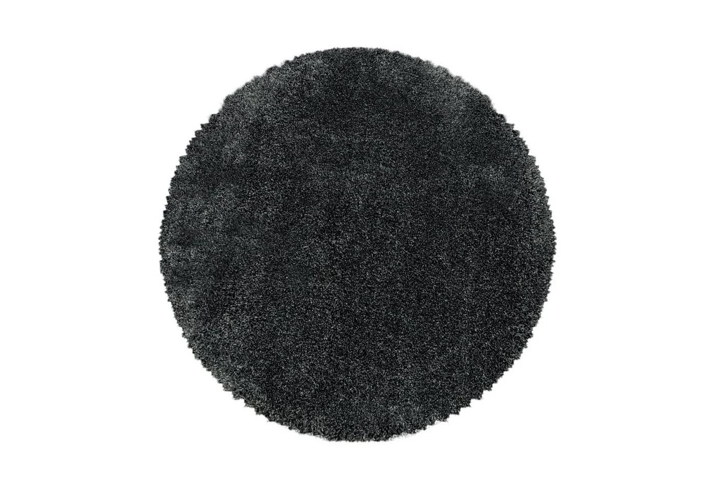 SIMPEX24 Teppich Unicolor Grau Rund Shaggy Modern - Bild 2