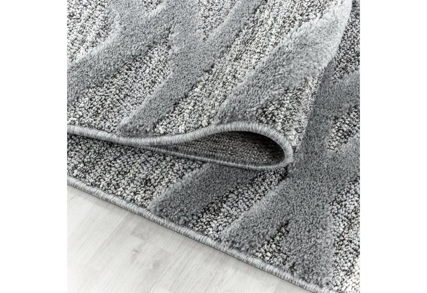 SIMPEX24 Teppich Boho Design Grau Hochflor 3D Optik - Bild 5