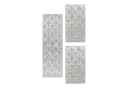 SIMPEX24 Hochflor-Bettumrandung Boho-Design Grau 3-teilig Bild 2