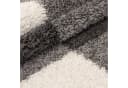 SIMPEX24 Hochflor-Bettumrandung 3-tlg. Grau Karo Polypropylen Bild 1