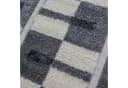 SIMPEX24 Hochflor-Bettumrandung 3-tlg. Grau Karo Polypropylen Bild 4