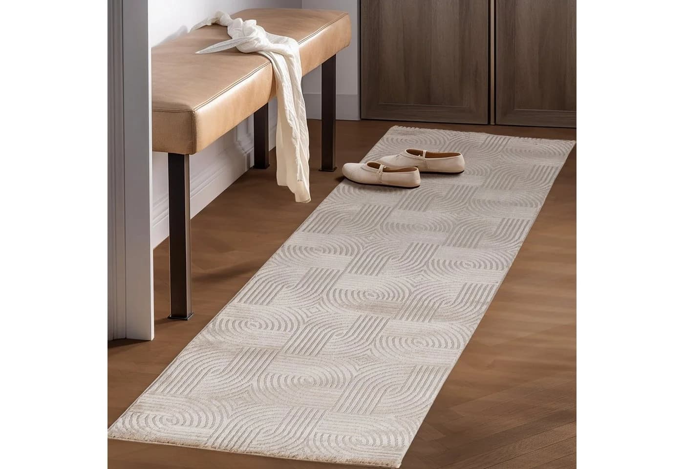 SIMPEX24 Designteppich Skandinavisches Boho Design Beige - Bild 3