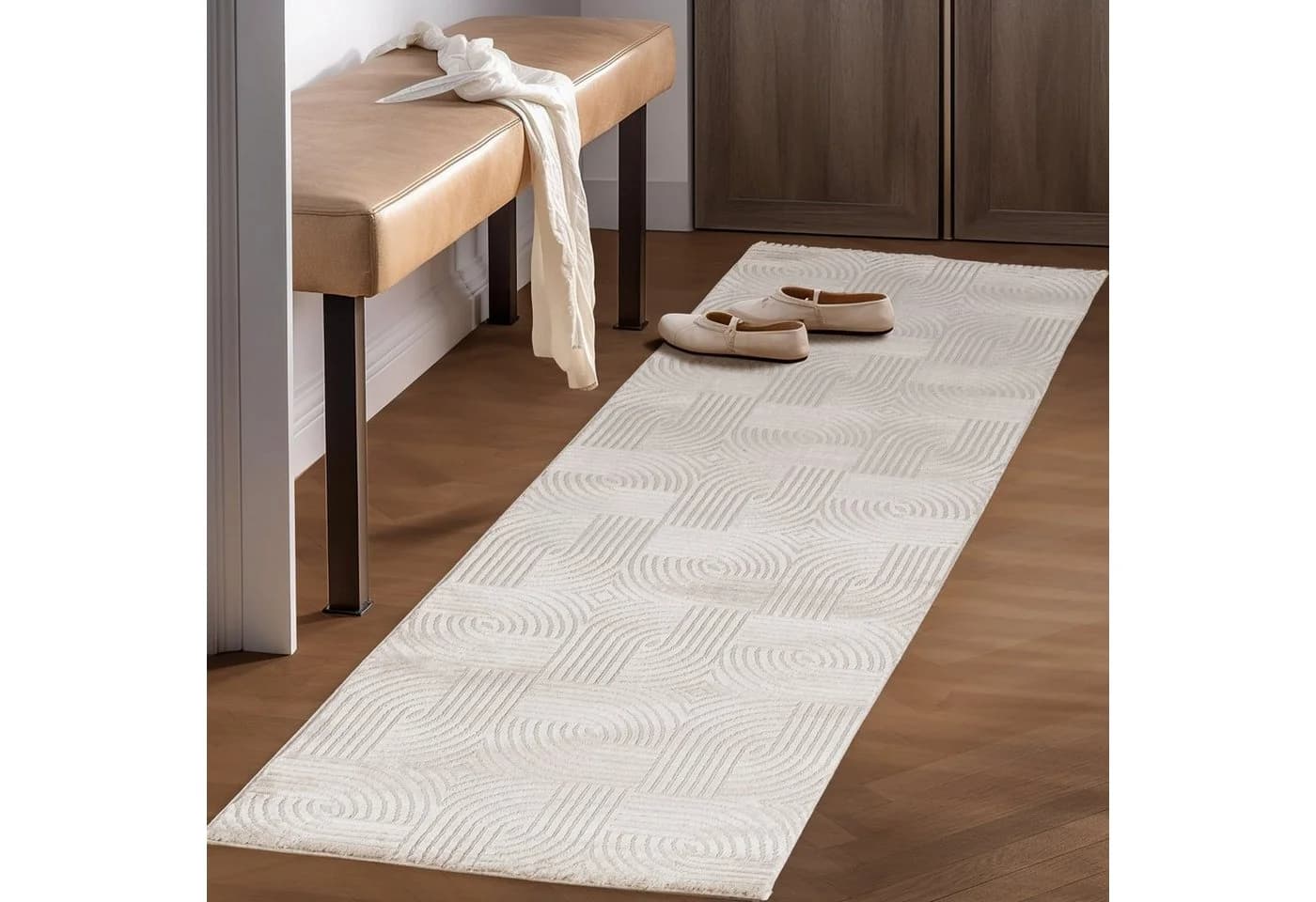SIMPEX24 Designteppich Skandinavisches Boho Design Beige Läufer - Bild 3