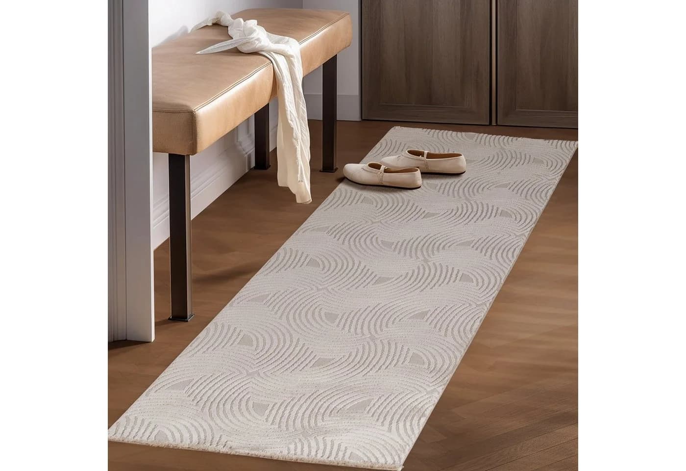 SIMPEX24 Designteppich Skandinavisches Boho Design Beige Läufer - Bild 3