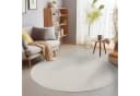 SIMPEX24 Teppich Unicolor Rund Schlingenteppich Creme Meliert Bild 2
