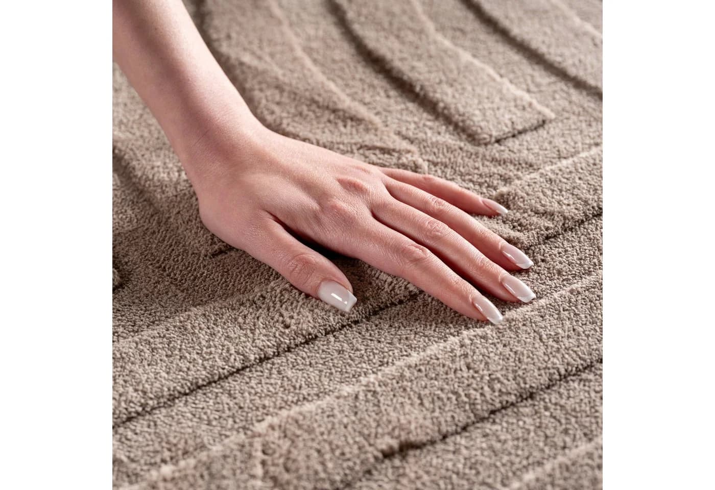 SIMPEX24 Designteppich Unicolor Beige Boho Teppich - Bild 4