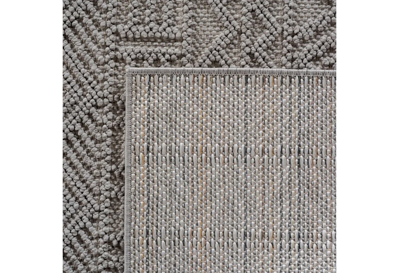 SIMPEX24 Designteppich Einfarbig Boucle Loop Grau Silber - Bild 4