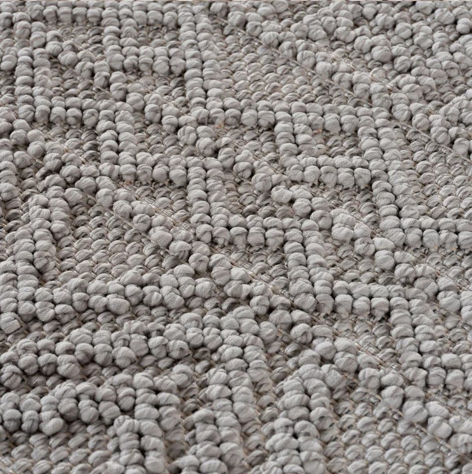 SIMPEX24 Designteppich Einfarbig Boucle Loop Grau Silber - Bild 5