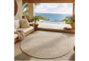 SIMPEX24 Outdoorteppich Rund Beige/Braun 3D Design Wetterfest Bild 3