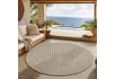 SIMPEX24 Outdoorteppich Skandinavischer 3D Design Rund Beige Bild 3