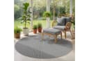 SIMPEX24 Outdoorteppich Rund Grau-Silber Skandinavisches Design Bild 1