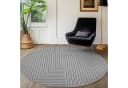 SIMPEX24 Outdoorteppich Rund Grau-Silber Skandinavisches Design Bild 2
