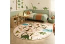 SIMPEX24 Kinderteppich Bunte Dino Welt Rund Beige/Braun Bild 2