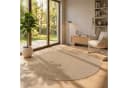 SIMPEX24 Outdoorteppich Rund Beige Wetterfest Bild 1