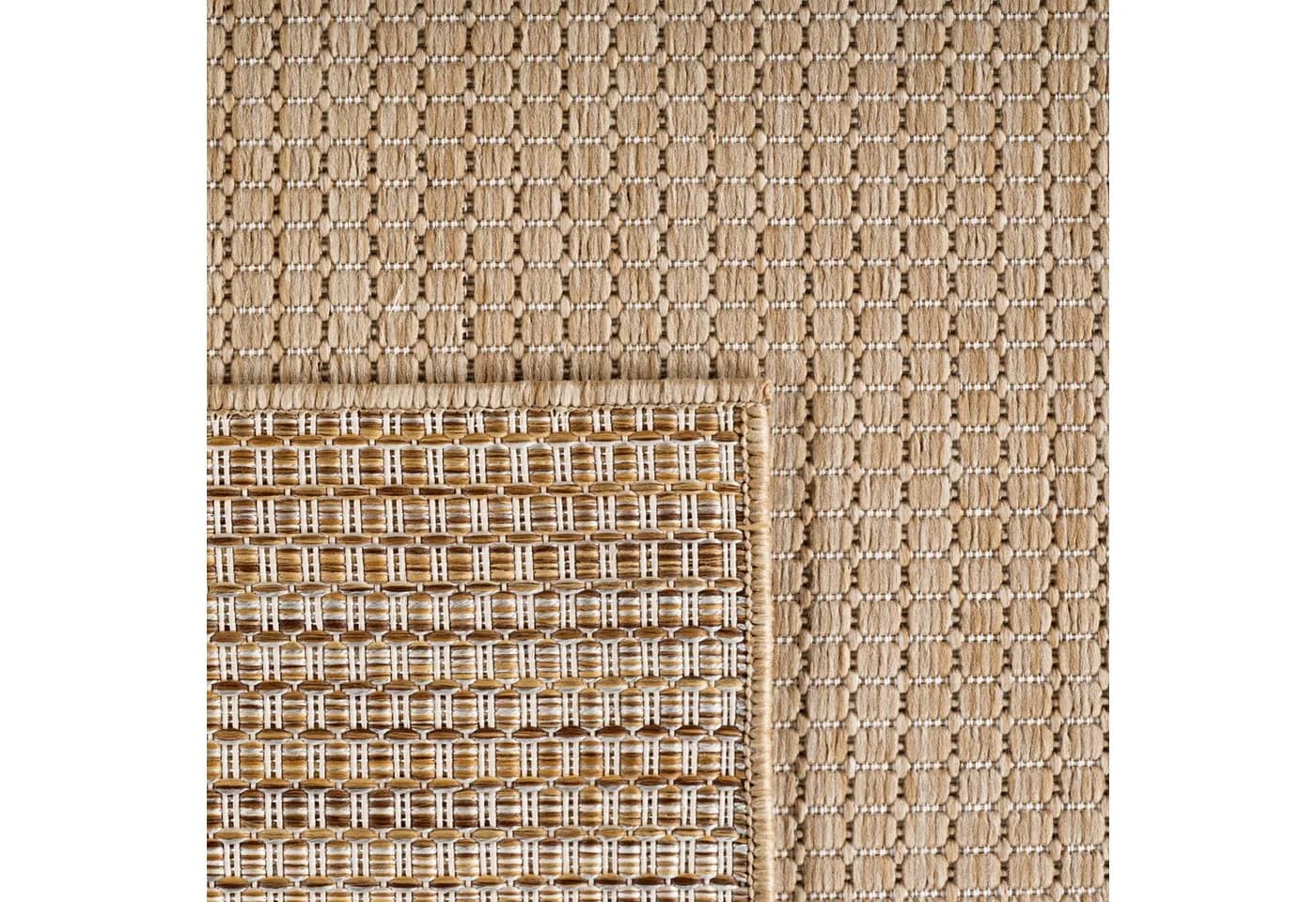 SIMPEX24 Outdoorteppich Rund Beige Wetterfest - Bild 5