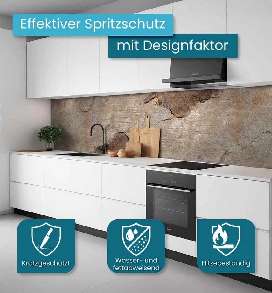 MyMaxxi Selbstklebende Küchenrückwand Sandstein Spritzschutz