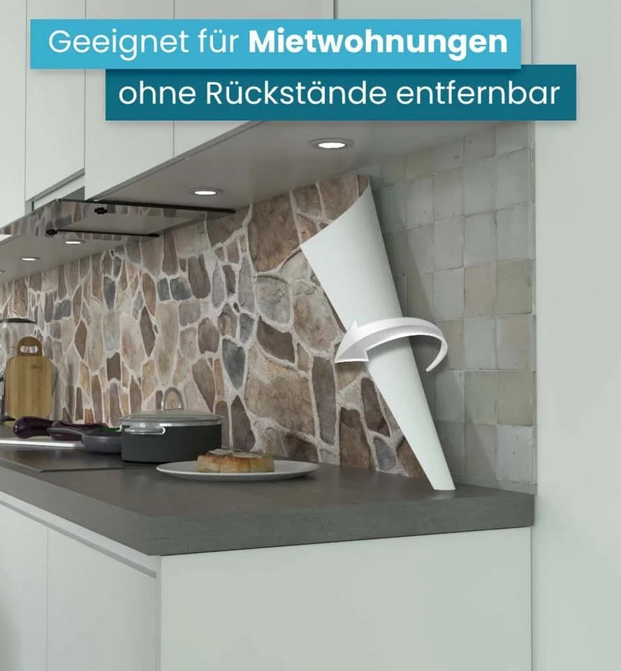 MyMaxxi Küchenrückwand Mauer Natursteine Selbstklebend Spritzschutz - Bild 3