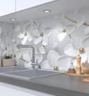 MyMaxxi Küchenrückwand Blühender Blütenbaum Baum Gold Weiss Bild 2