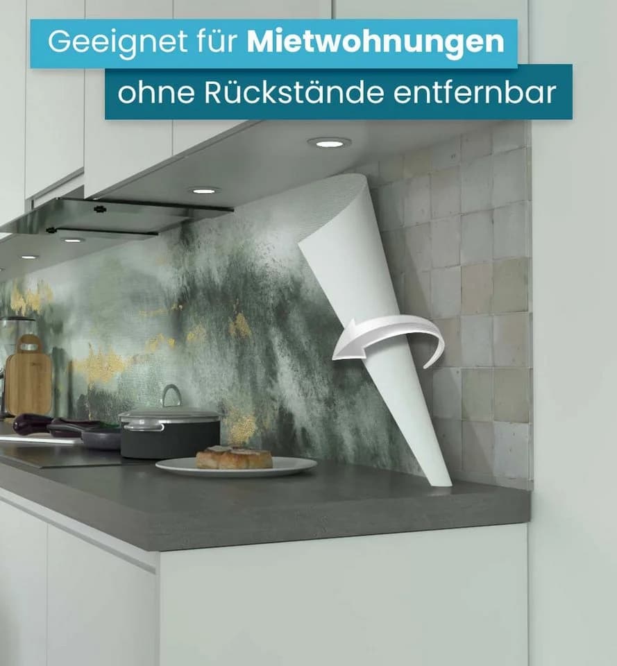 MyMaxxi Küchenrückwand Selbstklebend Moosgrün Abstrakt Marmor - Bild 3