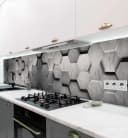 MyMaxxi Küchenrückwand Selbstklebend Abstrakte Sechsecke 3D Spritzschutz Folie Bild 1