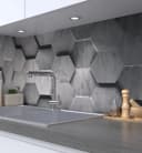 MyMaxxi Küchenrückwand Selbstklebend Abstrakte Sechsecke 3D Spritzschutz Folie Bild 2