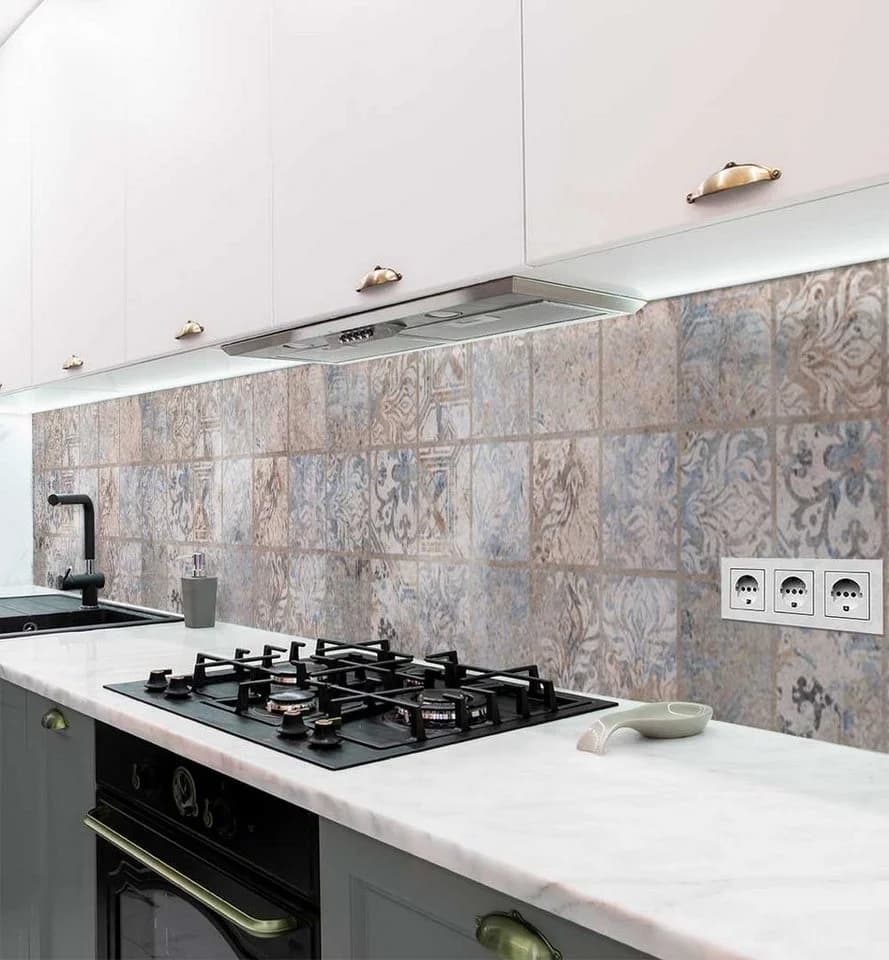 MyMaxxi Küchenrückwand Retro Mosaik Selbstklebend Spritzschutz