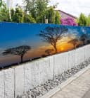 MyMaxxi Sichtschutzzaunmatten Zaunbanner Dämmerung am See Bild 1