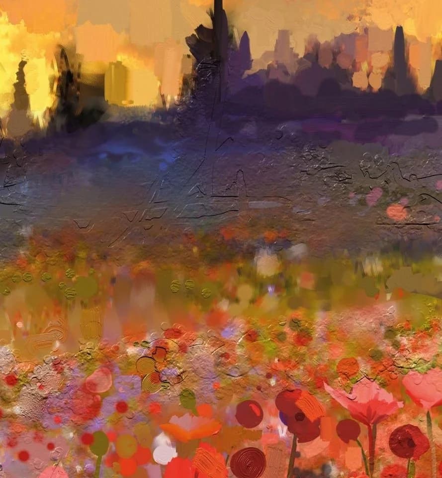 MyMaxxi Zaunbanner Sonnenaufgang Blumenfeld Sichtschutz Garten Zaun - Bild 3