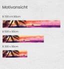 MyMaxxi Zaunbanner Sonnenuntergang Strand Sichtschutz Rosa Polyester Bild 4