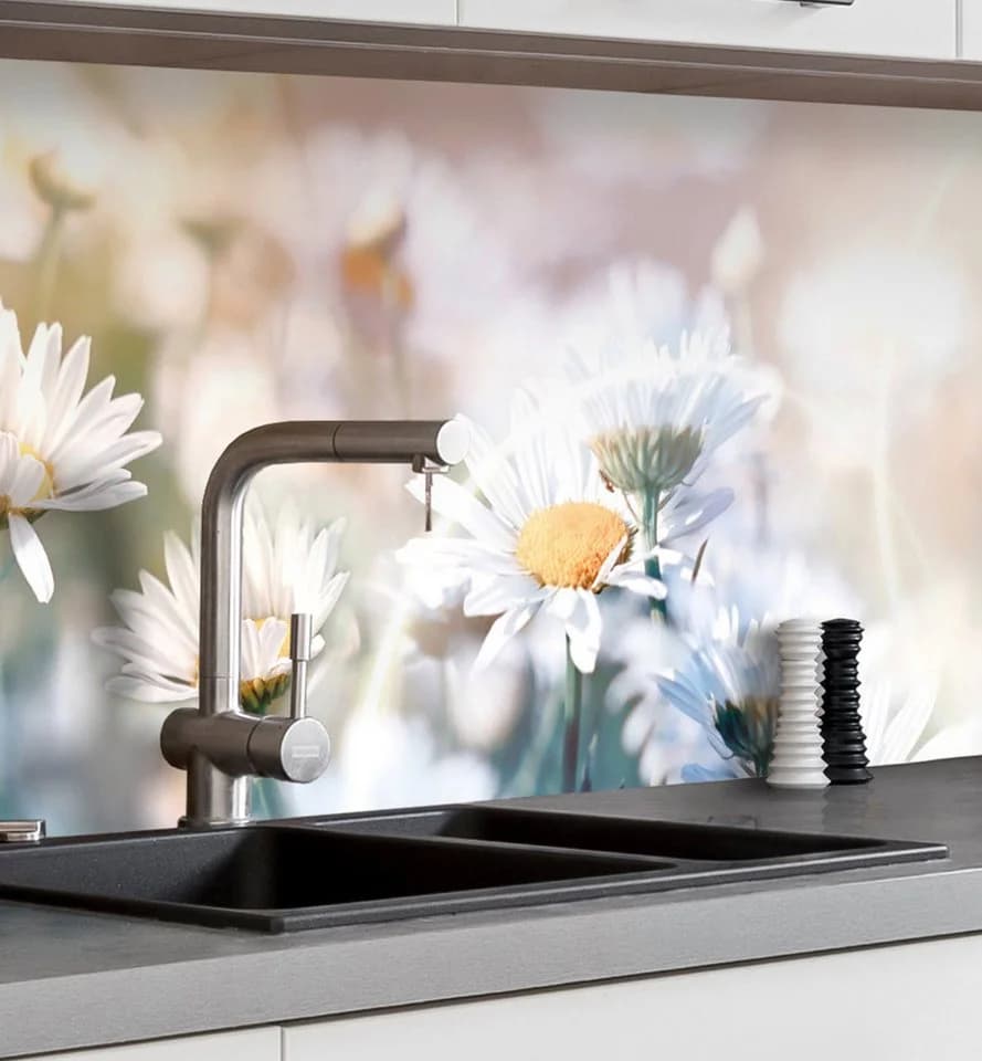 MyMaxxi Küchenrückwand Blumen Margeriten Selbstklebend Spritzschutz Folie - Bild 2