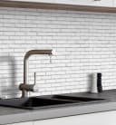 MyMaxxi Küchenrückwand Selbstklebend Weiße Ziegelsteine Mauer-Design Bild 2