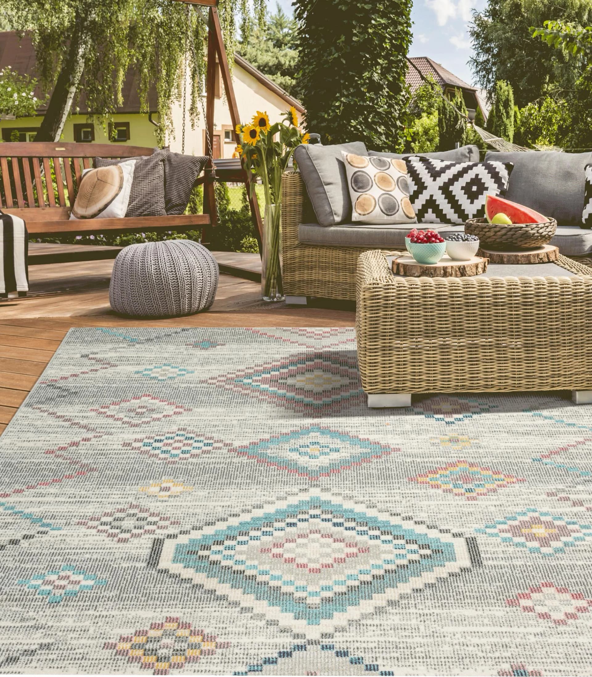 Outdoorteppich Salsa Outdoor Creme/Pastellgrün