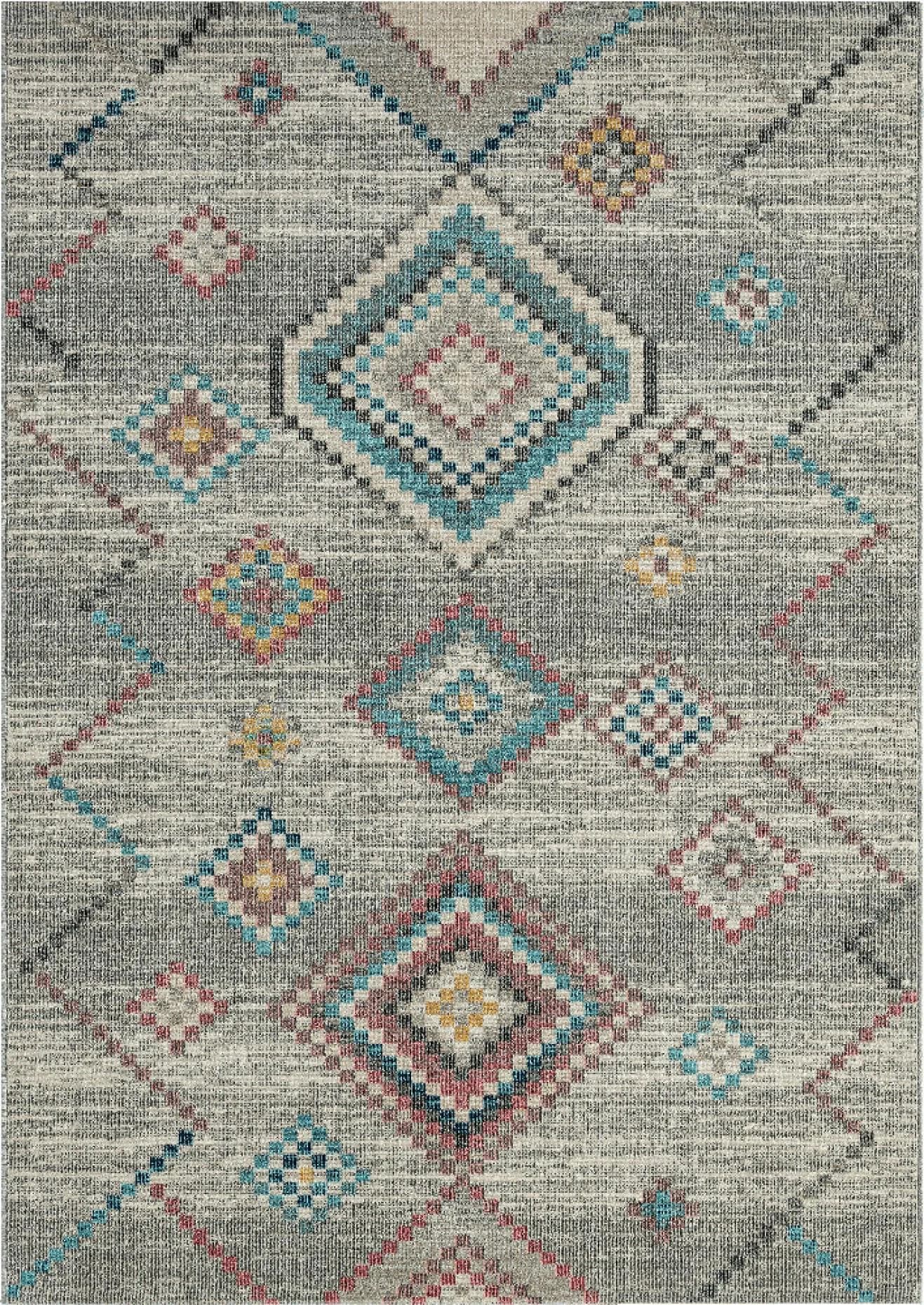 MERINOS Salsa Outdoor Teppich Grau Vintage Design Polypropylen