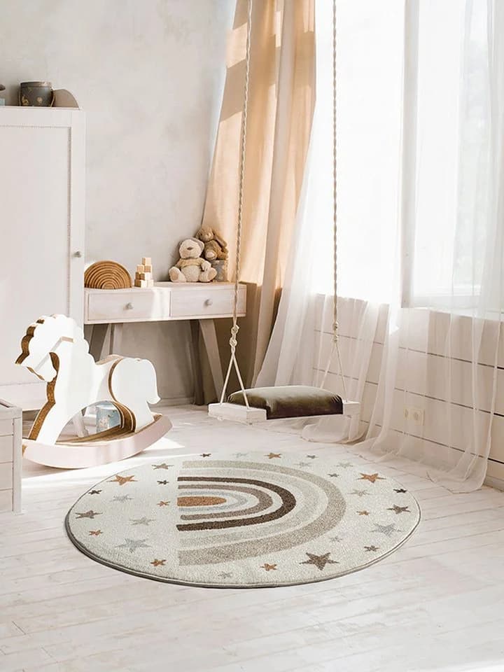 THE CARPET Beat Kids Kinderteppich Creme Rund 160cm Polypropylen - Bild 2
