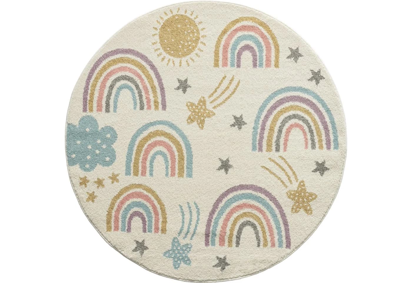 THE CARPET Beat Kids Kinderteppich beige rund 120cm