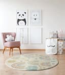 THE CARPET Beat Kids Kinderteppich beige rund 120cm Bild 2
