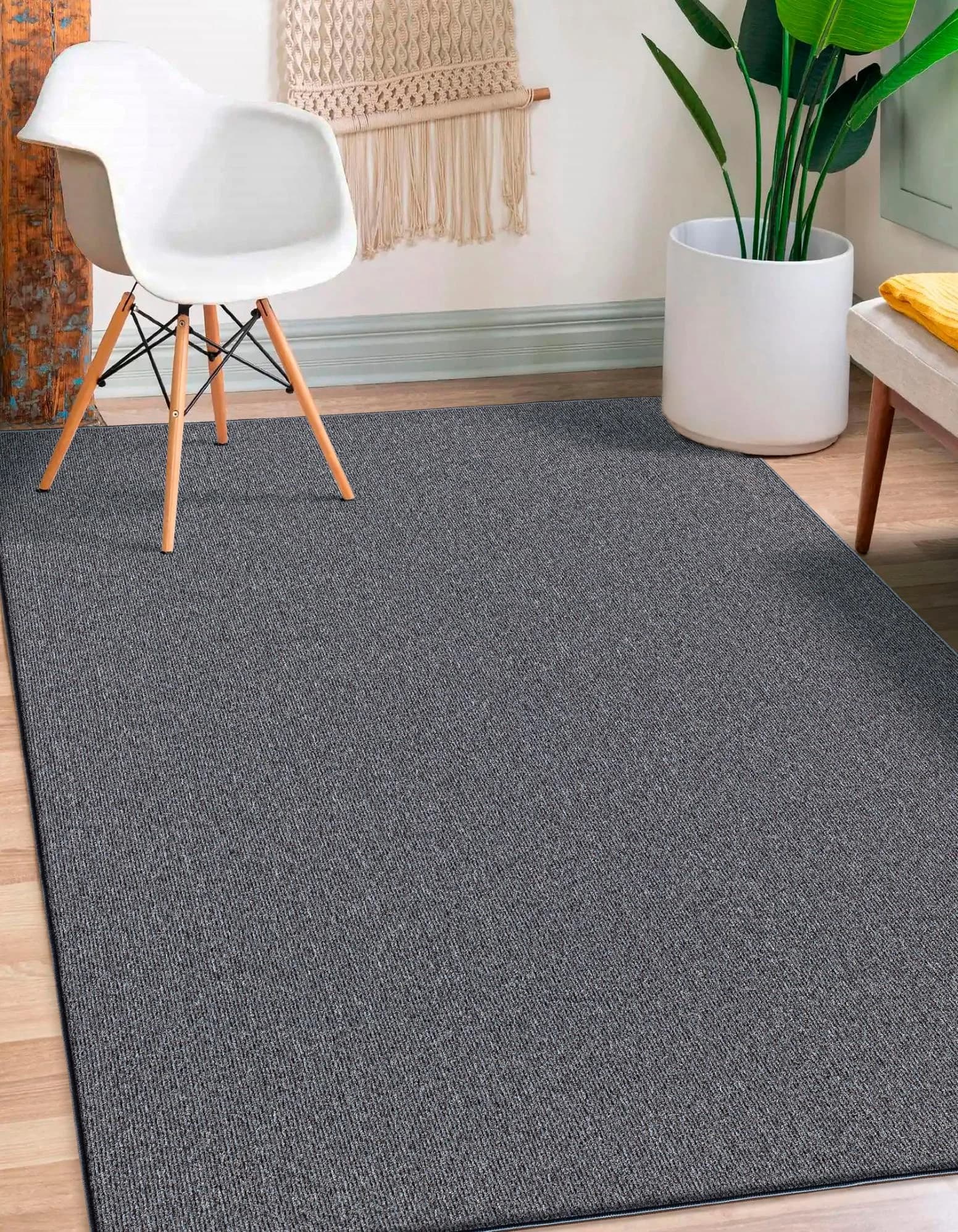 Teppich MERINOS Mix Art 180 Grau Anthrazit Kurzflor