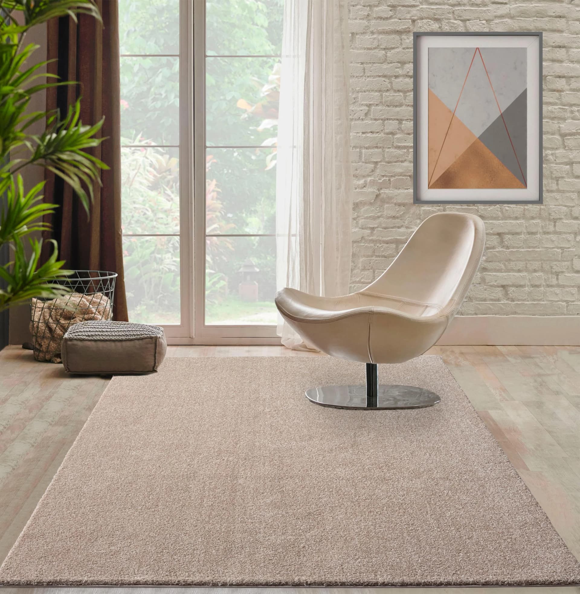MERINOS Hochflor-Teppich Forest 340 Beige Meliert