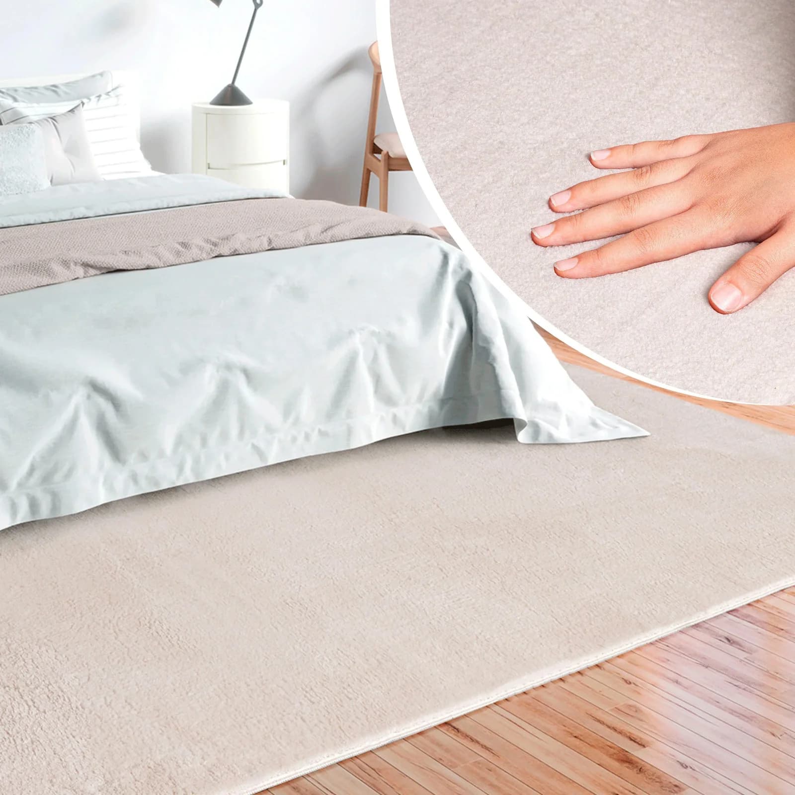 MERINOS Kunstfellteppich Loft 37 Beige Creme Anti-Rutsch