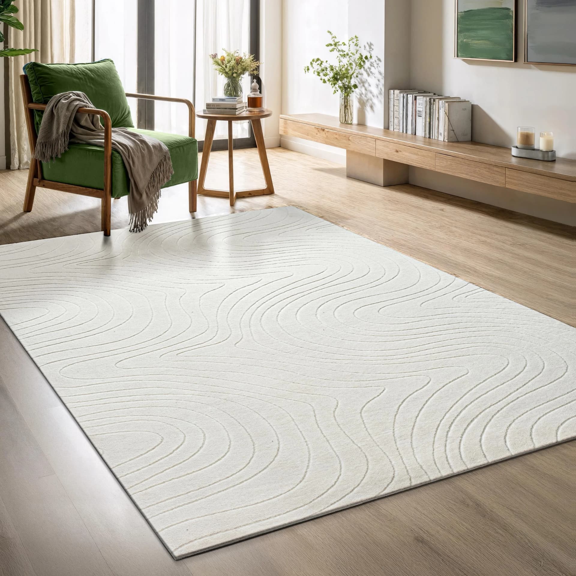 OTTO HOME Teppich Novva Creme 160x220 cm Polyester