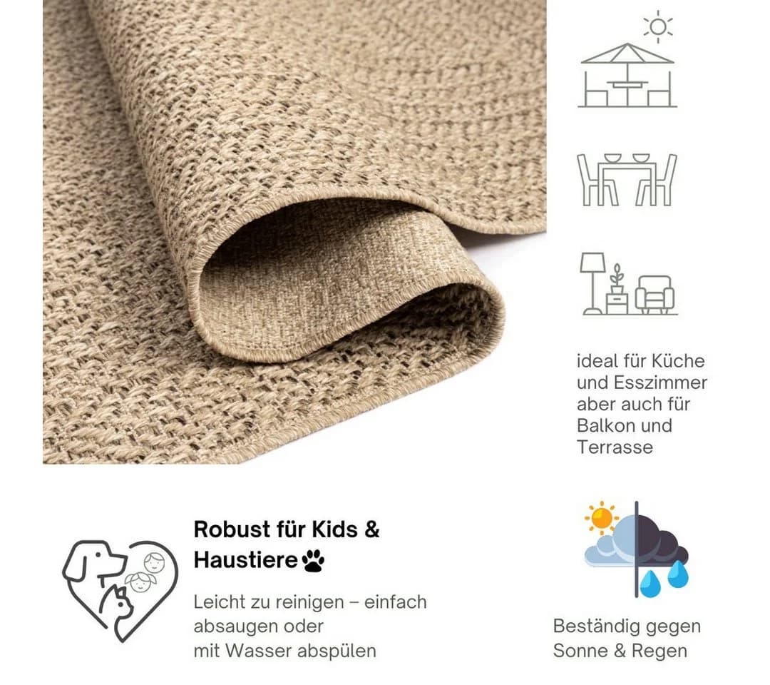 OTTO home Outdoorteppich Kyllian Jute-Look - Bild 5