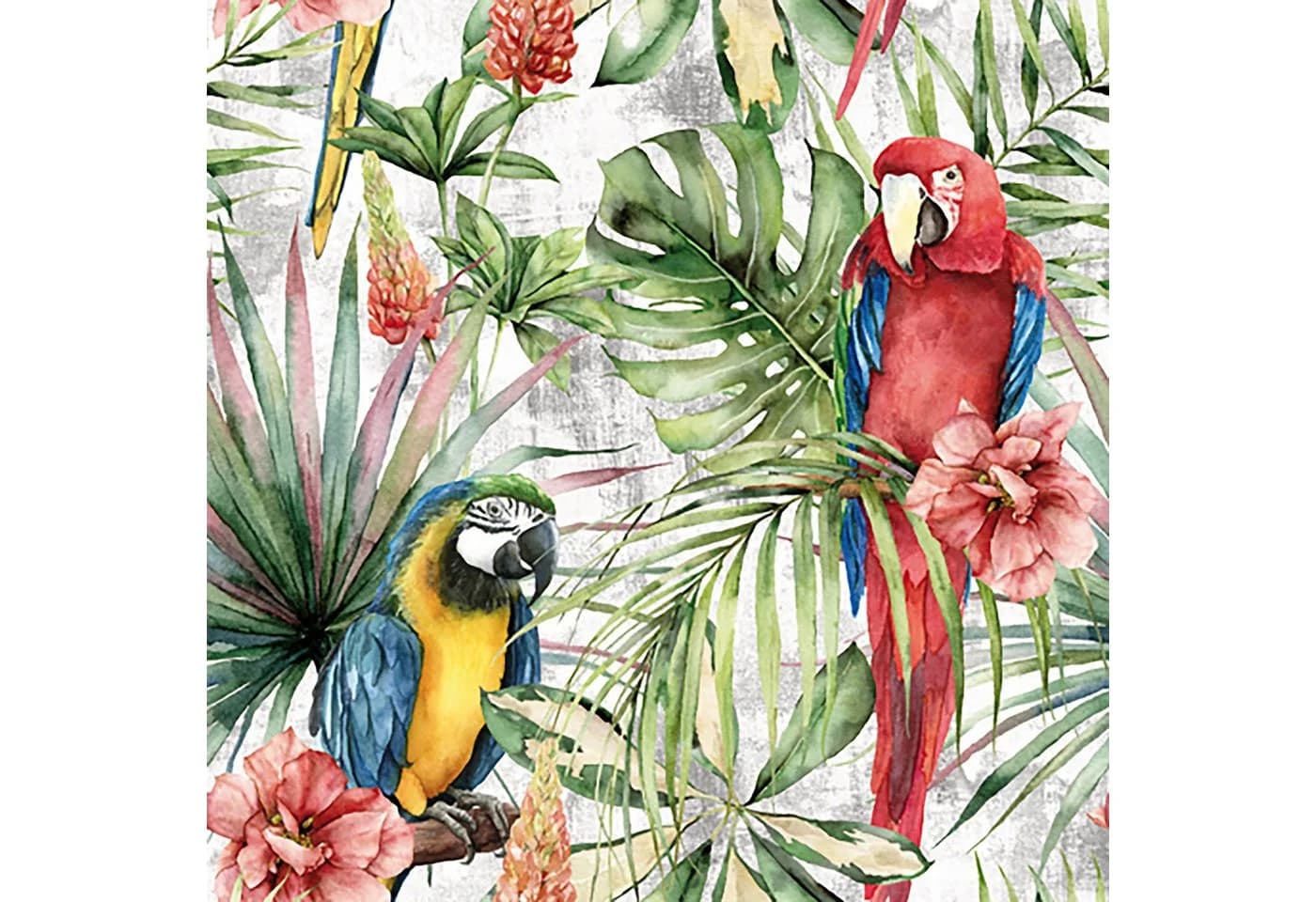 ti-flair Papierserviette 3-lagig Papagei Dschungel Motiv Bunt