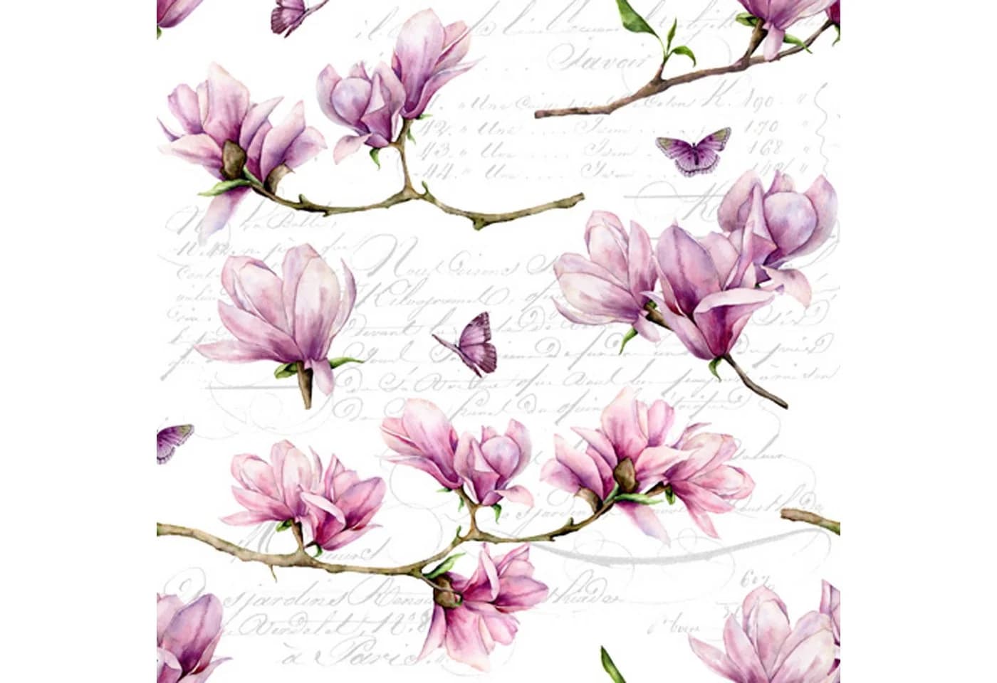ti-flair Papierserviette Magnolienzweige 3-lagig Rosa