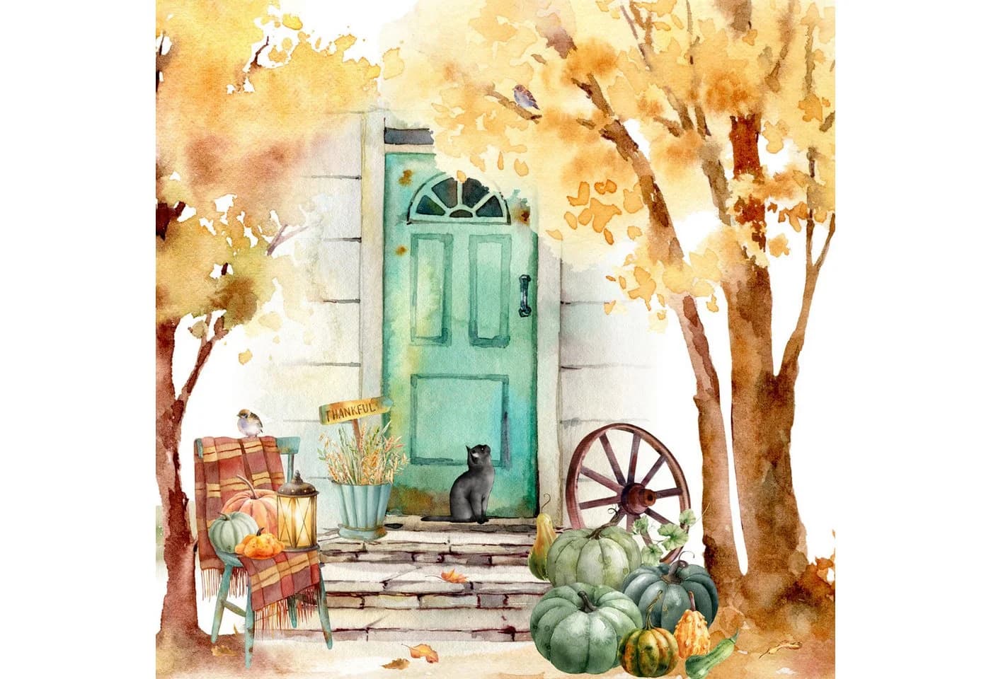 ti-flair Papierserviette 33x33cm 3-lagig Herbstzauber Motiv 20 Stück