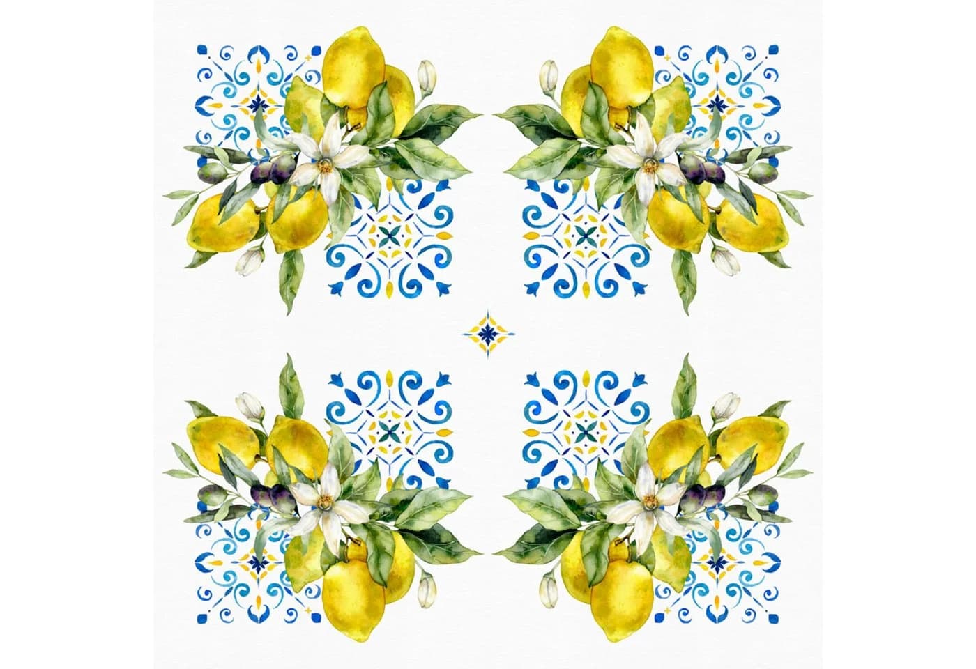 ti-flair Papierservietten 3-lagig Zitronenmotiv 33x33cm 20 Stück