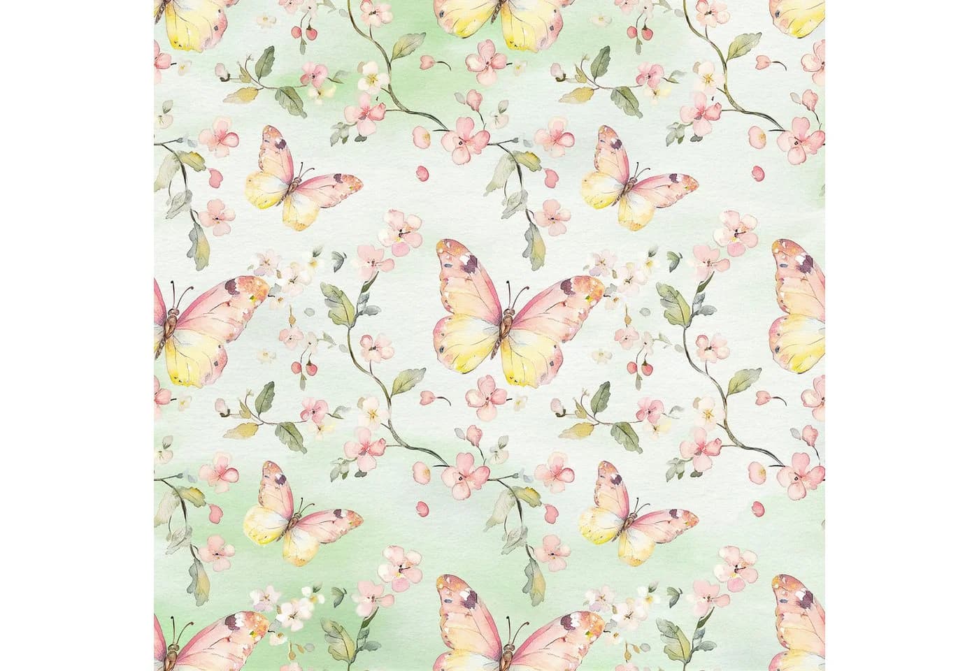 ti-flair Papierserviette 3-lagig Schmetterlinge & Blumen 33x33cm 20 Stück - Bild 2