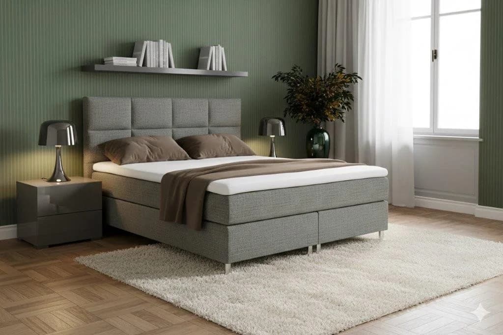 inter Boxspringbett MIAMI 140x200 cm 7-Zonen Taschenfederkernmatratze