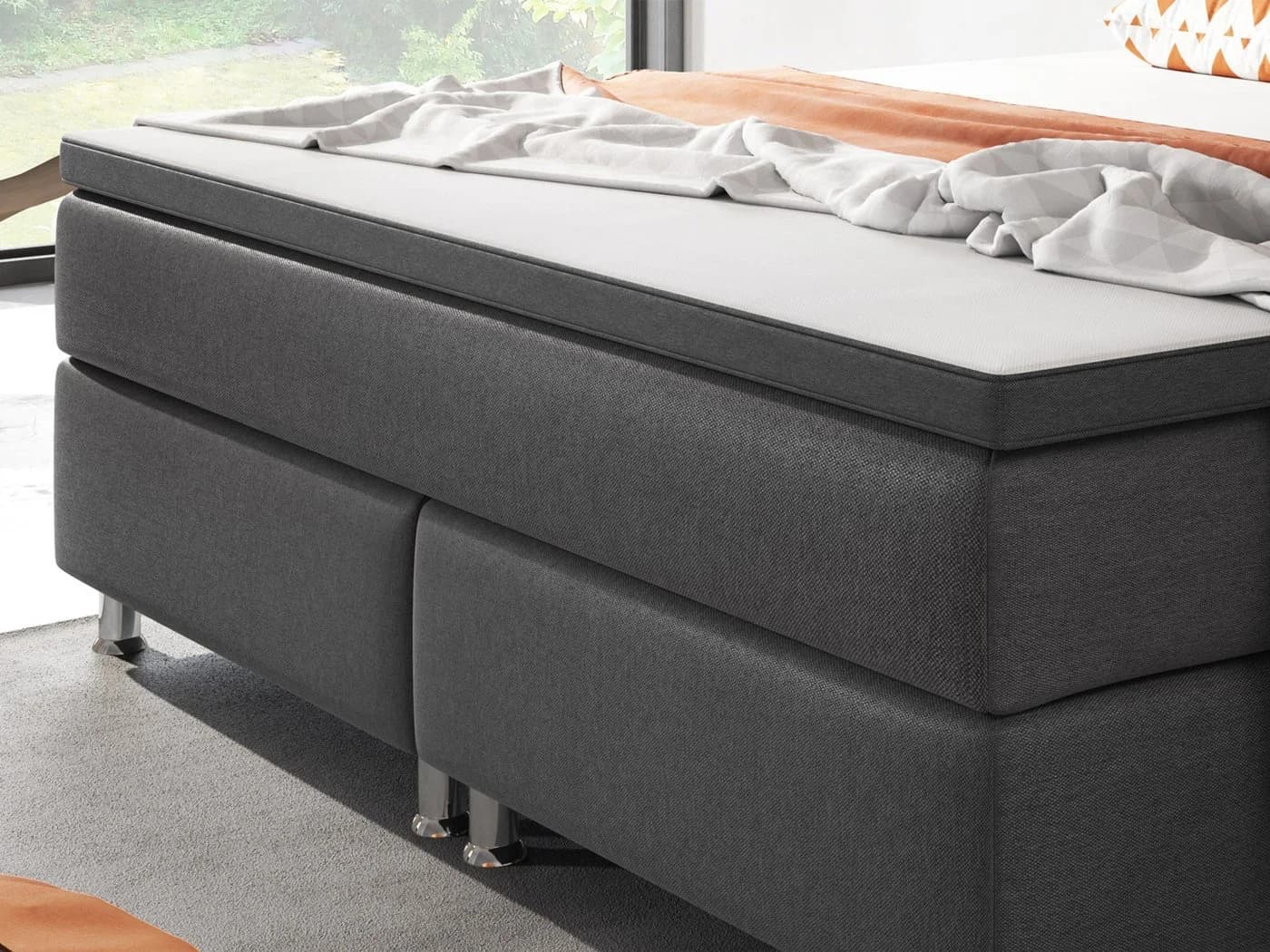 inter Boxspringbett Berlin mit 7-Zonen Taschenfederkern und Topper - Bild 4