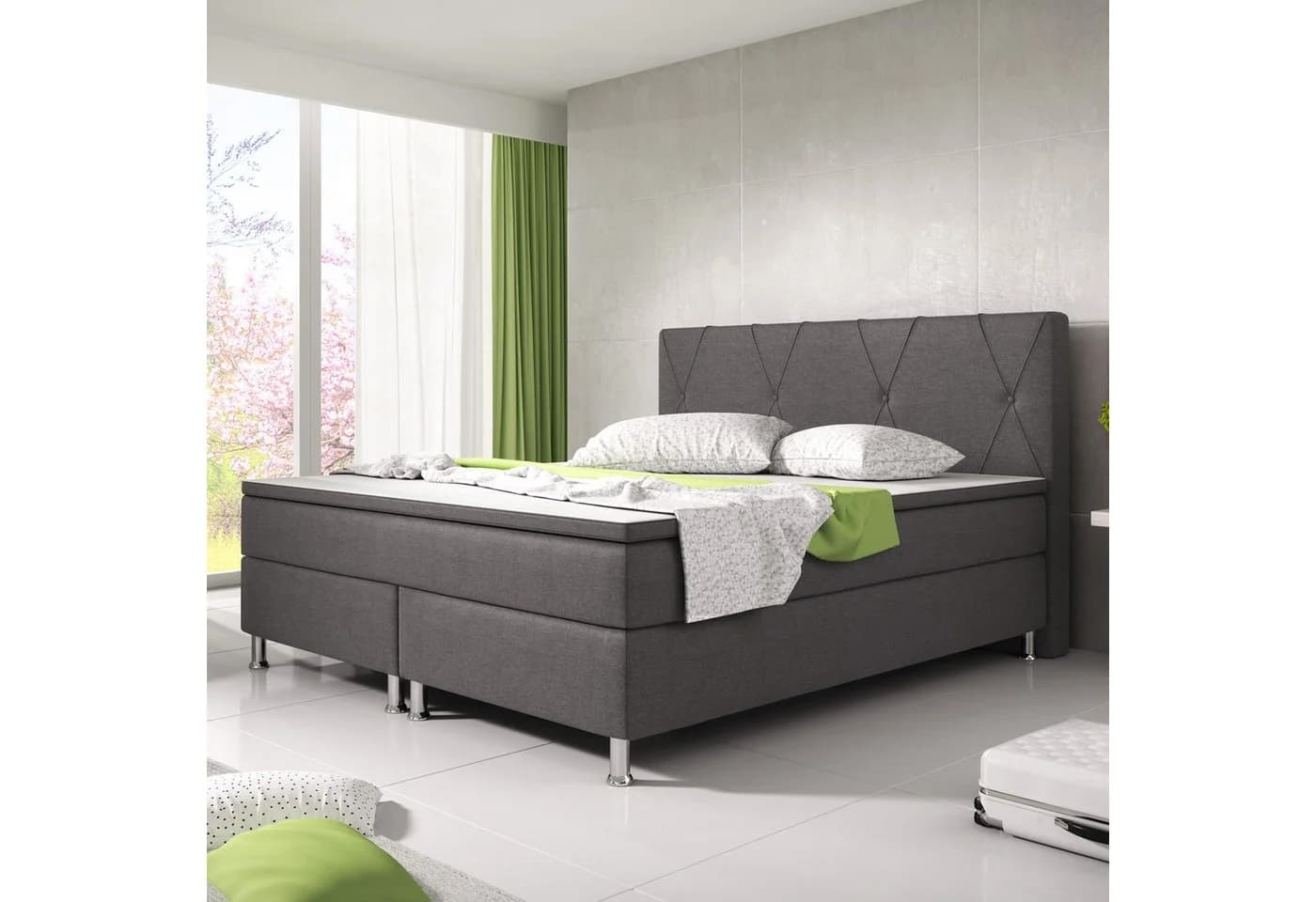 inter Boxspringbett Boston 140x200 cm 7-Zonen-Taschenfederkern
